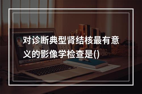 对诊断典型肾结核最有意义的影像学检查是()