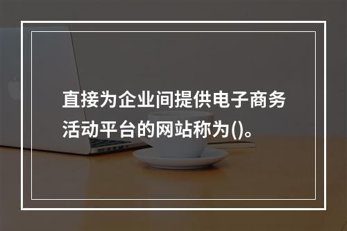 直接为企业间提供电子商务活动平台的网站称为()。