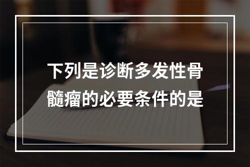 下列是诊断多发性骨髓瘤的必要条件的是