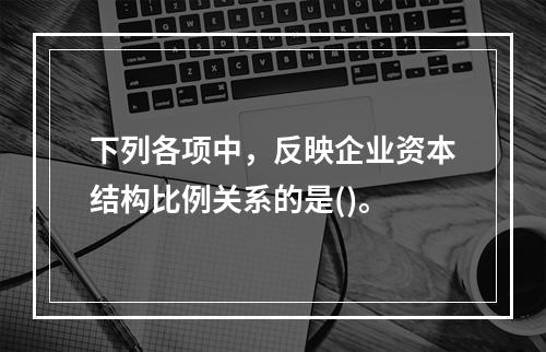 下列各项中，反映企业资本结构比例关系的是()。