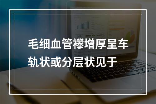 毛细血管襻增厚呈车轨状或分层状见于