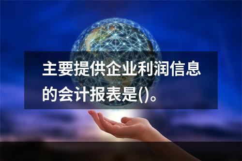 主要提供企业利润信息的会计报表是()。