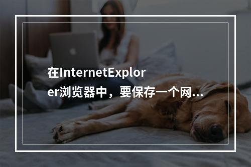 在InternetExplorer浏览器中，要保存一个网址，