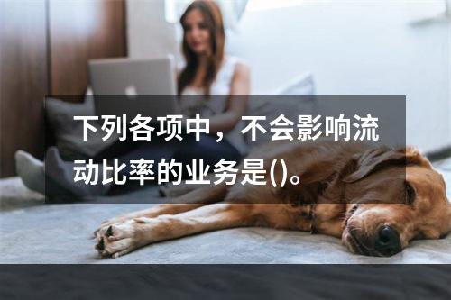 下列各项中，不会影响流动比率的业务是()。