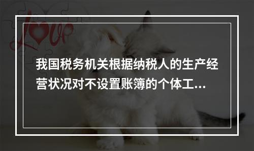 我国税务机关根据纳税人的生产经营状况对不设置账簿的个体工商户