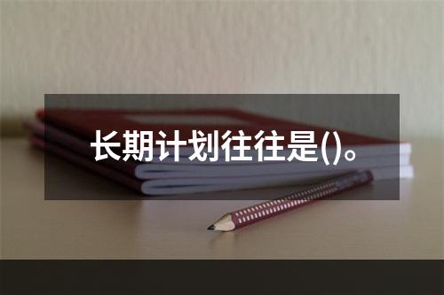 长期计划往往是()。