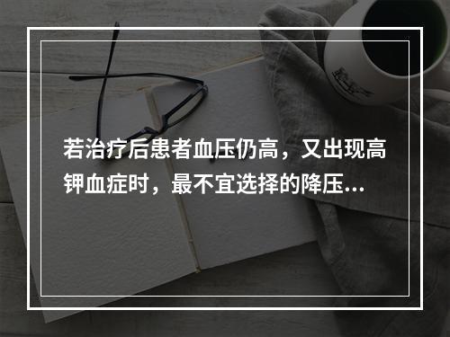 若治疗后患者血压仍高，又出现高钾血症时，最不宜选择的降压药是