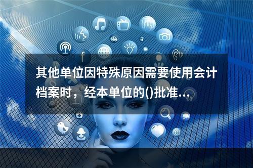 其他单位因特殊原因需要使用会计档案时，经本单位的()批准，可