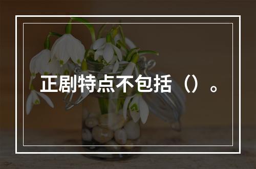 正剧特点不包括（）。