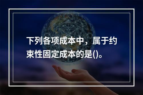 下列各项成本中，属于约束性固定成本的是()。