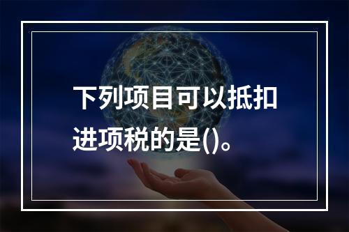 下列项目可以抵扣进项税的是()。