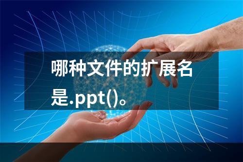 哪种文件的扩展名是.ppt()。