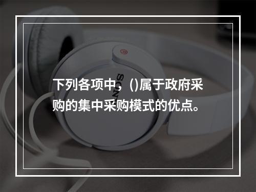 下列各项中，()属于政府采购的集中采购模式的优点。