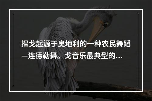 探戈起源于奥地利的一种农民舞蹈—连德勒舞。戈音乐最典型的乐队