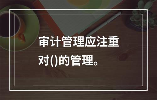 审计管理应注重对()的管理。