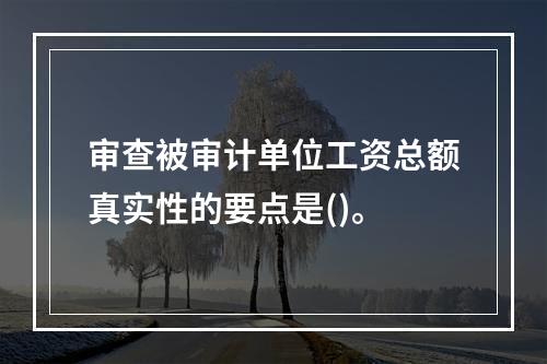 审查被审计单位工资总额真实性的要点是()。