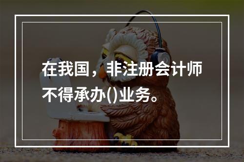 在我国，非注册会计师不得承办()业务。