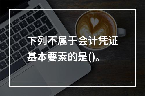 下列不属于会计凭证基本要素的是()。