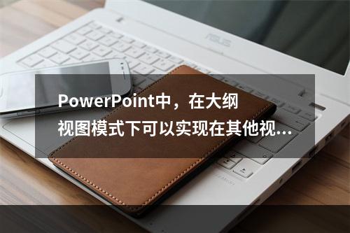 PowerPoint中，在大纲视图模式下可以实现在其他视图中