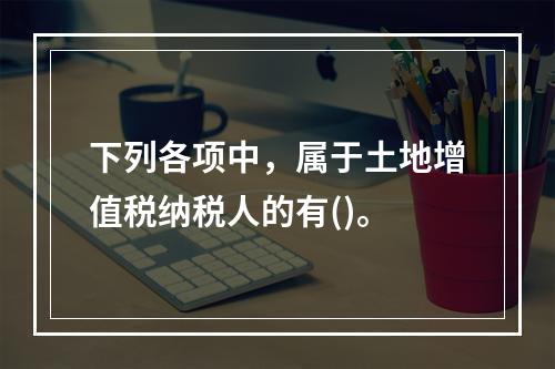 下列各项中，属于土地增值税纳税人的有()。