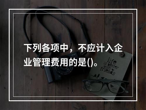 下列各项中，不应计入企业管理费用的是()。