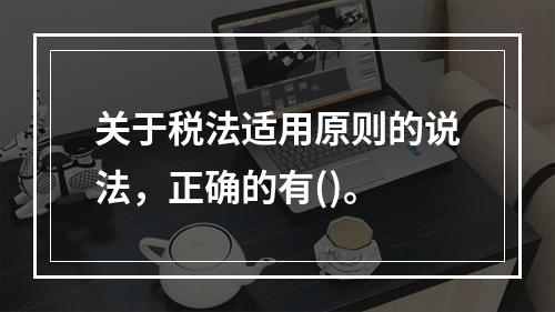 关于税法适用原则的说法，正确的有()。