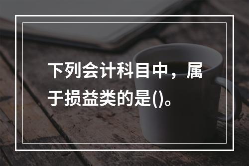 下列会计科目中，属于损益类的是()。