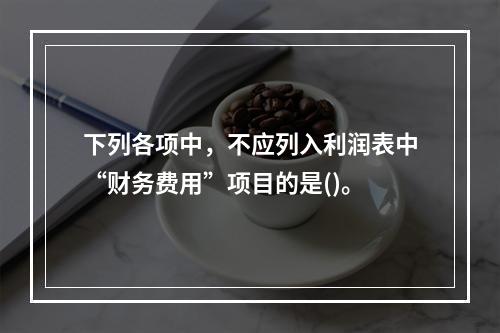 下列各项中，不应列入利润表中“财务费用”项目的是()。