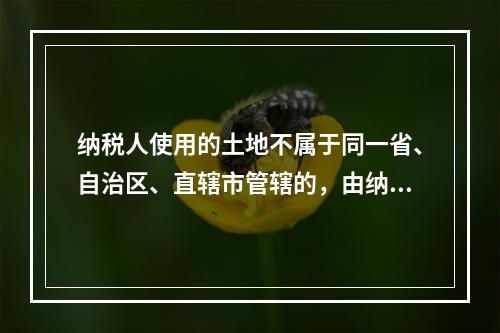 纳税人使用的土地不属于同一省、自治区、直辖市管辖的，由纳税人