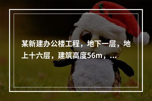 某新建办公楼工程，地下一层，地上十六层，建筑高度56m，地下