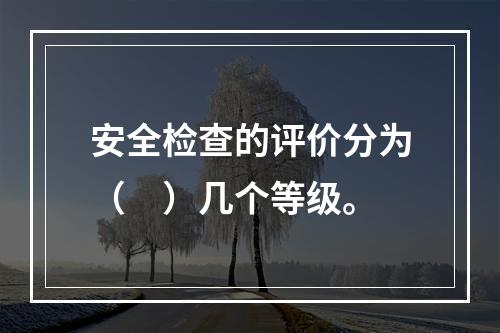 安全检查的评价分为（　）几个等级。