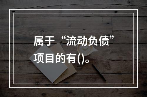 属于“流动负债”项目的有()。