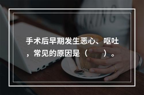 手术后早期发生恶心、呕吐，常见的原因是（　　）。