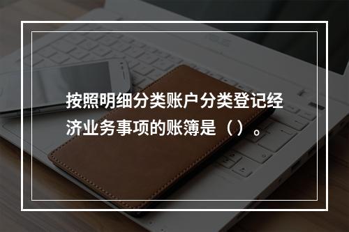 按照明细分类账户分类登记经济业务事项的账簿是（ ）。