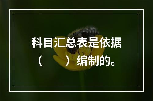 科目汇总表是依据（　　）编制的。