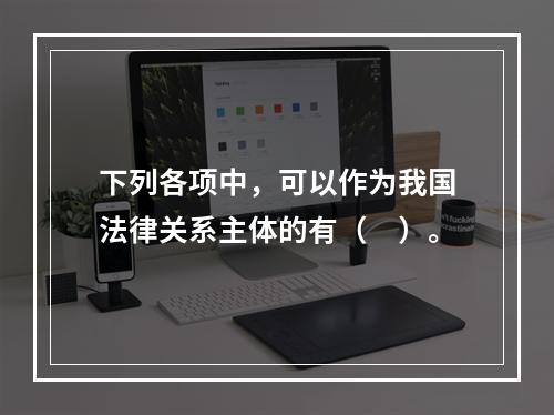 下列各项中，可以作为我国法律关系主体的有（　）。