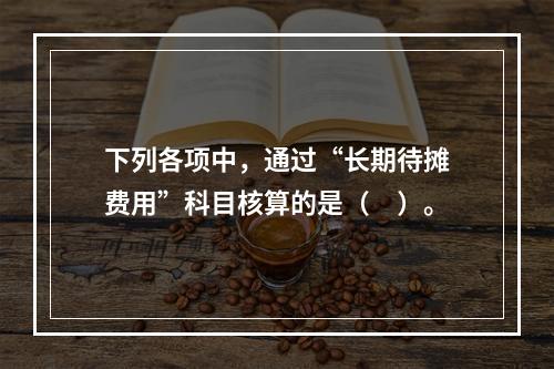 下列各项中，通过“长期待摊费用”科目核算的是（　）。