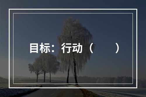 目标：行动（　　）