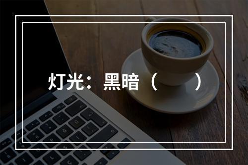 灯光：黑暗（　　）