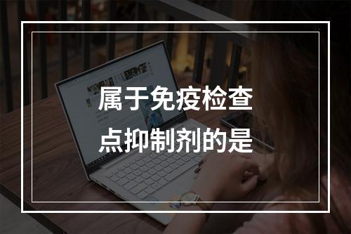 属于免疫检查点抑制剂的是