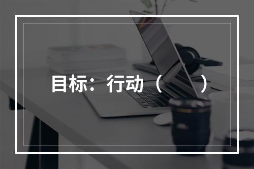 目标：行动（　　）