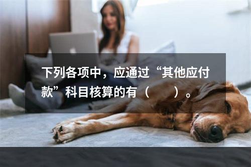 下列各项中，应通过“其他应付款”科目核算的有（　　）。