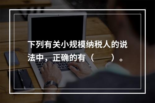 下列有关小规模纳税人的说法中，正确的有（　　）。