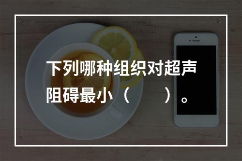 下列哪种组织对超声阻碍最小（　　）。