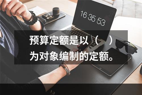 预算定额是以（　）为对象编制的定额。