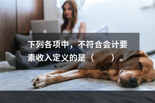 下列各项中，不符合会计要素收入定义的是（　　）。