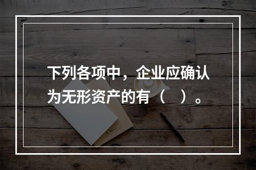 下列各项中，企业应确认为无形资产的有（　）。