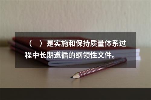 （　）是实施和保持质量体系过程中长期遵循的纲领性文件。