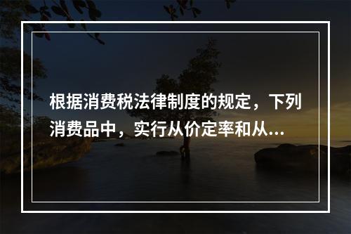 根据消费税法律制度的规定，下列消费品中，实行从价定率和从量定