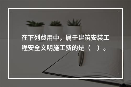 在下列费用中，属于建筑安装工程安全文明施工费的是（　）。